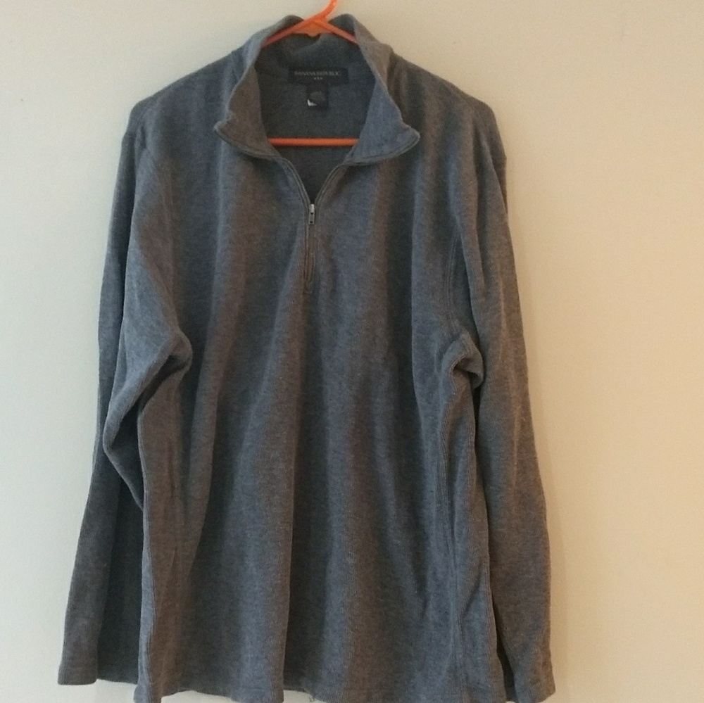 Banana Republic Factory Men's grey half zip sweater *3/$30 Sale*